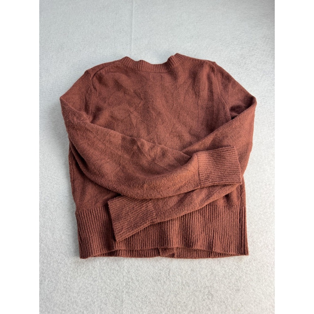 Aerie Cardigan Sweater Womens Small Red Recycled Polyester Button Front Knit - Picture 7 of 8